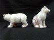 2 ijsbeer beeldjes, keramiek geglazuurd, gaaf, 2 modellen - 1 - Thumbnail
