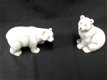 2 ijsbeer beeldjes, keramiek geglazuurd, gaaf, 2 modellen - 3 - Thumbnail