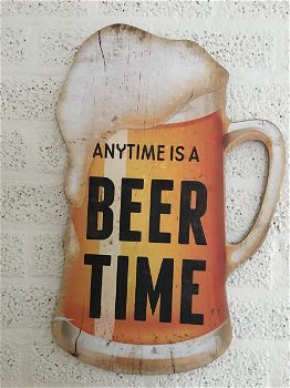Wandbord bierpul ,anytime is a BEER TIME bier, pils - 3