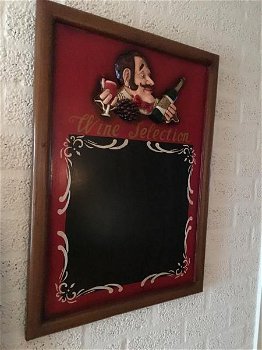 Wandbord hout met tekst , Wine Selection ,wijn , kado - 5