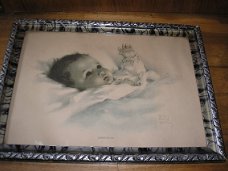 Bessy pease - schilderij met wakkere baby 