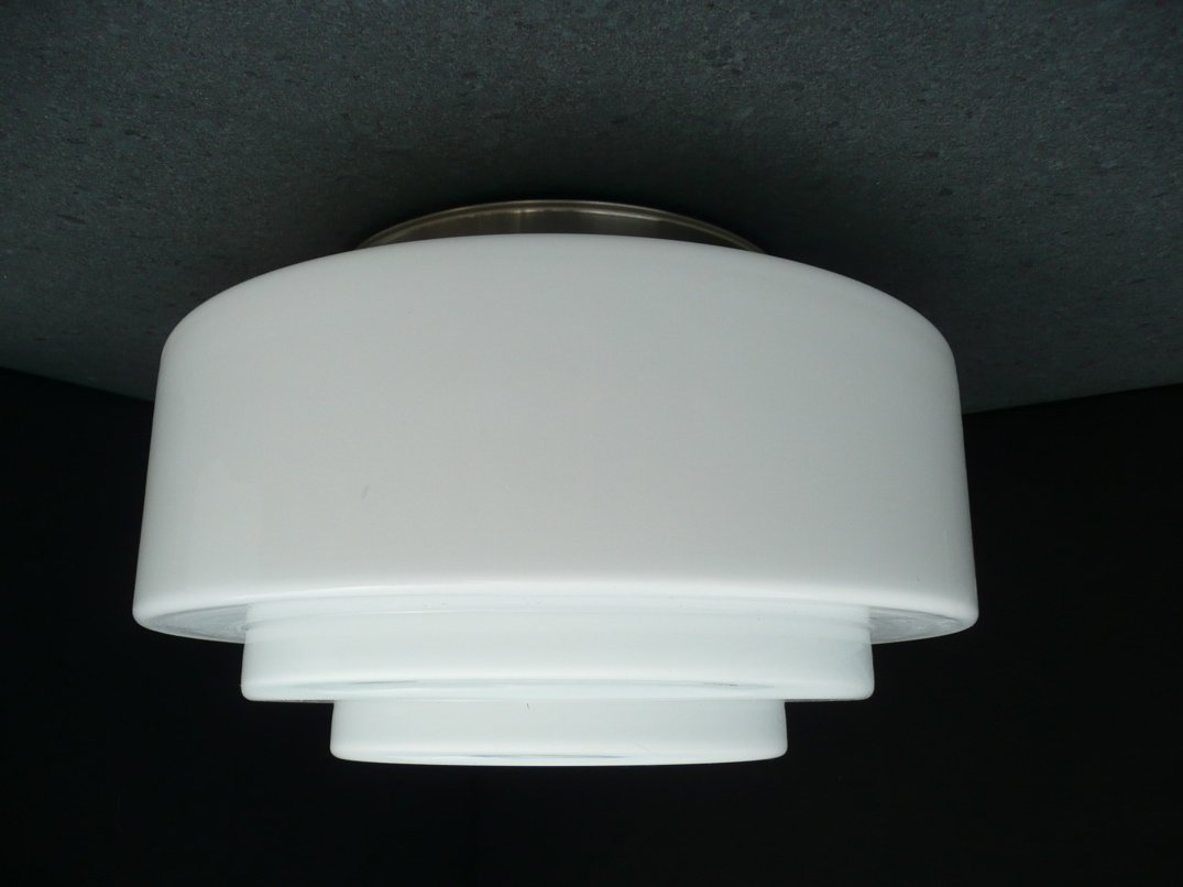 Art deco design verlichting plafonnière. Trap kap 35 cm - Afbeelding 2