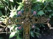 1 kruis gemaakt van gietijzer, koper bruin en veelkleurige - 4 - Thumbnail