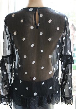 Transparante blouse Yessica polka dots M/L - 1