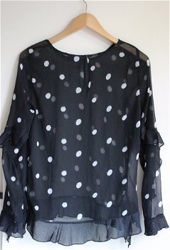 Transparante blouse Yessica polka dots M/L - 4