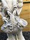 Beeld uit steen, engel staand met mandje, zwaar beeld - 2 - Thumbnail