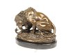 Een bronzen beeld van een leeuw en slang , brons , slang - 0 - Thumbnail