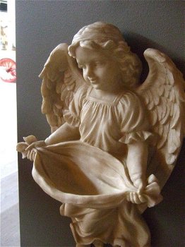 Engel figuur als vogel bad, Polystein - 4
