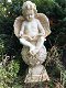 Engel op bol, vol terracotta beeld , grafbeeld , engel - 2 - Thumbnail