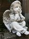Engel zittend vol steen, mooi in detail , beeld , engel - 2 - Thumbnail