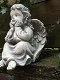 Engel zittend vol steen, mooi in detail , beeld , engel - 5 - Thumbnail