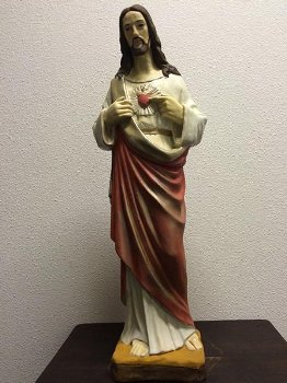 Here Jezus heilig hart beeld,vol steen,origineel kerk - 0