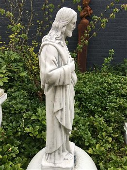 Jezus heilig hart beeld, volle steen, tuin beeld - 5