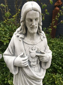 Jezus heilig hart beeld, volle steen, tuin beeld - 7
