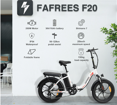 FAFREES F20 Electric Bike 20 Inch Folding Frame E-bike. - 2