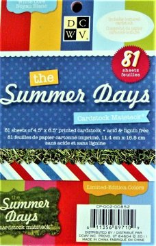 NIEUW Textured Cardstock Matstack Summer Days 81 vel DCWV