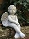 Kleine zittende Engel uit vol steen,graf Accessoires , lief - 1 - Thumbnail