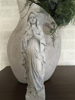 Maria beeld biddend, vol steen , graf , Accessoires - 0