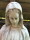 Maria beeld op sokkel, tuinbeeld massief gegoten steen - 4 - Thumbnail