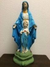 Maria met Here Jezus heilig hart, vol stenen kerkbeeld - 0