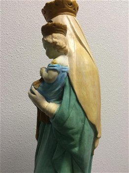 Maria met kind, prachtig vol stenen beeld in kleur - 2