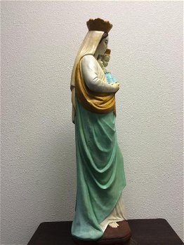 Maria met kind, prachtig vol stenen beeld in kleur - 3