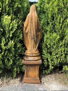 Maria met kind, vol steen oxidetuinbeeld-religie - 2