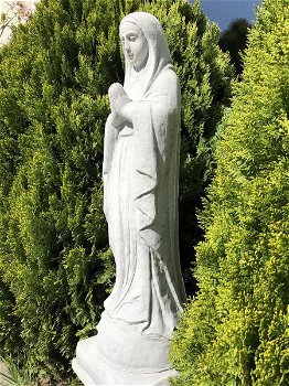 Moeder Maria Mother Mary, groot beeld-sokkel, stenen - 5
