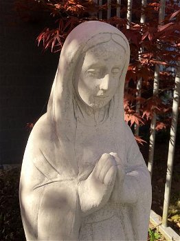 Moeder Maria Mother Mary, groot beeld-sokkel, stenen - 6
