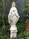 Mother Mary, groot vol stenen beeld op sokkel, tuin - 0 - Thumbnail