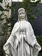 Mother Mary, groot vol stenen beeld op sokkel, tuin - 4 - Thumbnail
