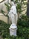 Mother Mary, groot vol stenen beeld op sokkel, tuin - 6 - Thumbnail