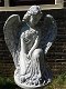 Mooie engel op zuil, vol steen,eye-catcheR,tuinbeeld - 2 - Thumbnail