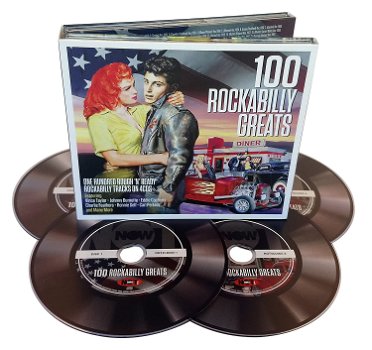 100 Rockabilly Greats – One Hundred Rough 'N' Ready Rockabilly Tracks (4 CD) Nieuw/Gesealed - 0