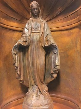 Mooi Maria beeld vol steen , oxid -bidkapel , tuinbeeld - 5