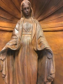 Mooi Maria beeld vol steen , oxid -bidkapel , tuinbeeld - 6
