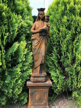 Prachtig Maria beeld , beeld op sokkel-oxide, tuinbeeld - 6
