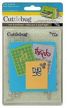 NIEUW set Cut and Embossing Folder With Gratitude Cuttlebug - 1