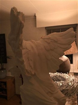 Prachtig massief terracotta Engel Nikè beeld- - 2