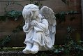 Prachtige zittende engel,detail ,steen , graf Accessoires - 1 - Thumbnail