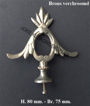 = Klokstel ornament = brons verchroomd =47066 - 0