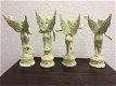 Set van 4 gietijzeren engelen,graf , wit , engel ,decoratie - 2 - Thumbnail