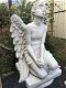 Uniek Engelbeeld, knielende grote Engel,tuin , beeld deco - 2 - Thumbnail