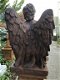 Uniek oxid Engelbeeld, knielende grote Engel,tuinbeeld - 7 - Thumbnail