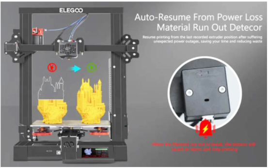 ELEGOO Neptune 2S FDM 3D Printer with PEI Printing Sheet Lar - 4