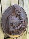 Wandornament maria met jezus, gietijzer,old-decoratie - 2 - Thumbnail