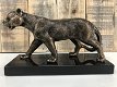 1 Sculpture Leopard, massief ijzer, brons look , marmeren - 0 - Thumbnail