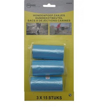 Hondenpoepzakjes 3x15 stuks - 0