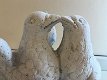 Duiven paar vol steen, fraai beeld , duif , tortelduif , kado - 3 - Thumbnail