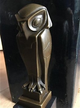 Mooie bronzen Eagle sculptuur op marmer basis-adelaar - 2